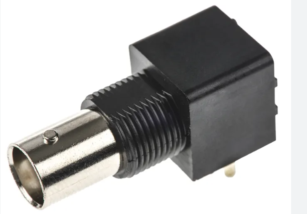 PCB için BNC Konnektör Otomatik Siyah Açılı Jak AMP