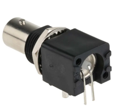 PCB için BNC Konnektör Otomatik Siyah Açılı Jak AMP