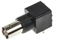 PCB için BNC Konnektör Otomatik Siyah Açılı Jak AMP