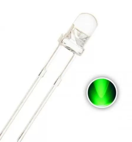 5MM -YEŞİL ŞEFFAF  15000 - 200000MCD  - 20 DERECE  (HI LED)