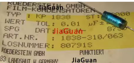 0.01UF 63V 1% ERO KP1838  Eksenel Film Kondansatör